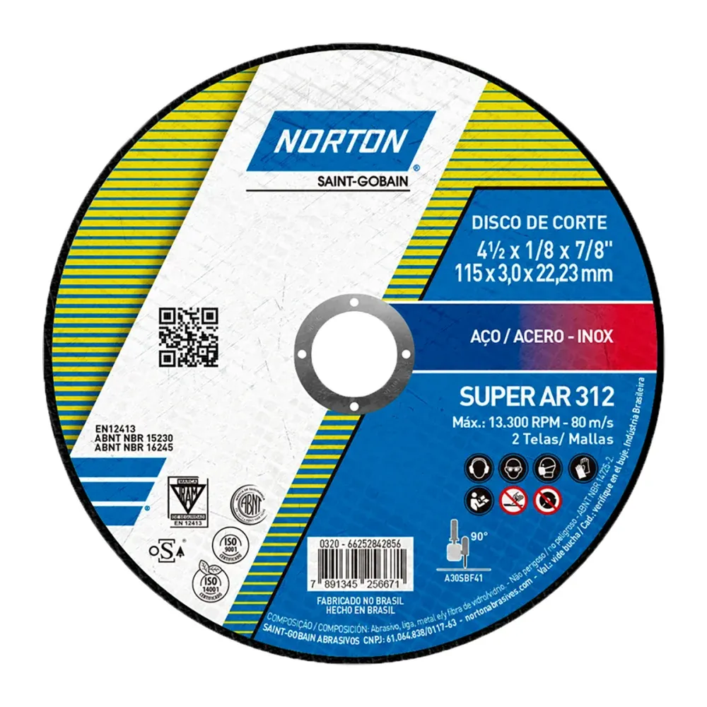 Disco de Corte 4.1/2 1 Peça Norton - 66252842856-ar312