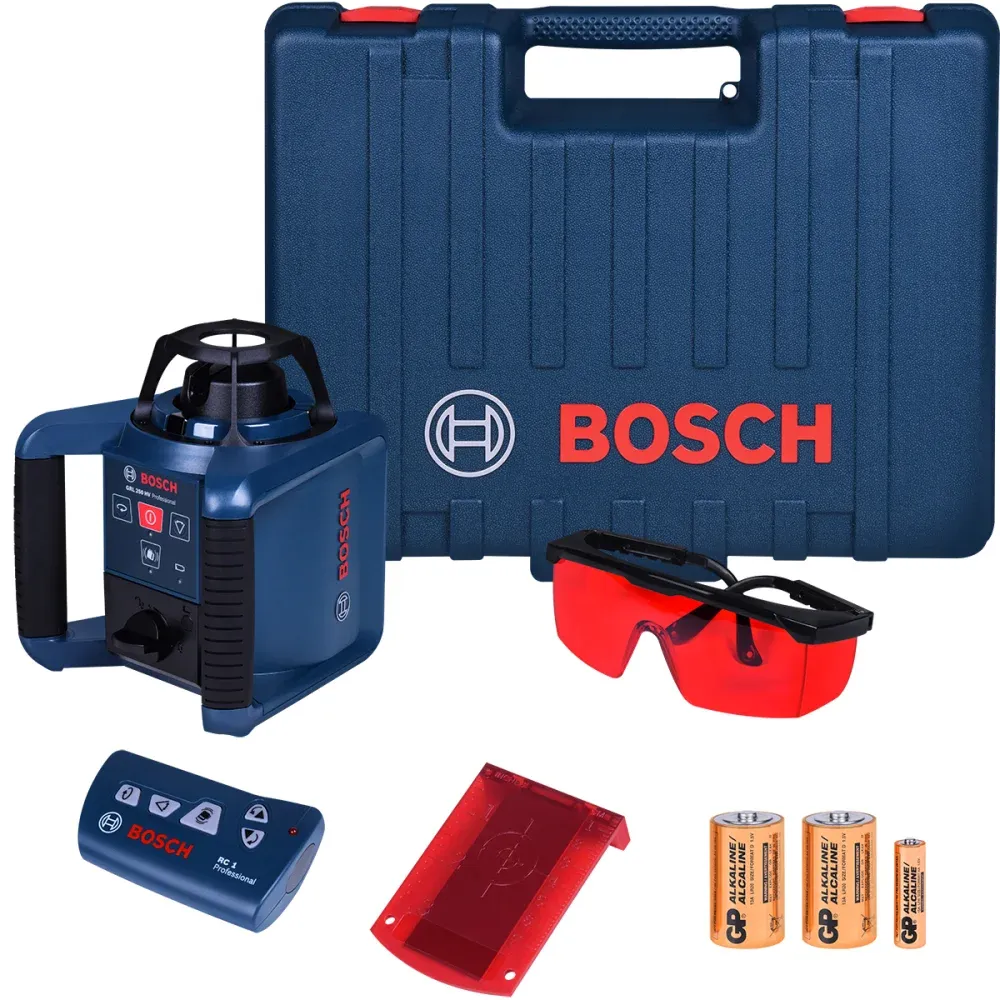 Nível a Laser Rotativo Grl 250hv 30 Metros 2 Pilhas Bosch