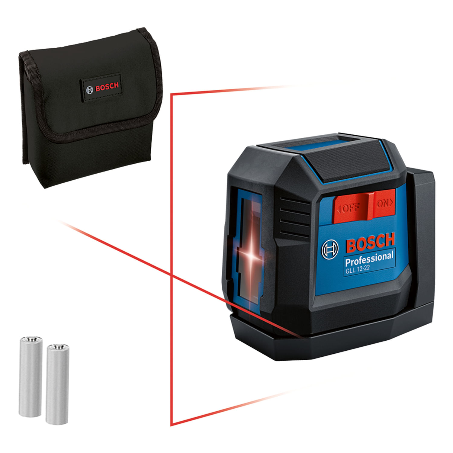 Nível a Laser Vermelho Gll 12-22 12 Metros Bateria Bosch