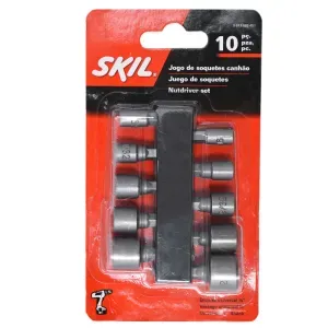 Jogo de Soquetes 1/4" de Ponta Bits da Skil - 10 Peças