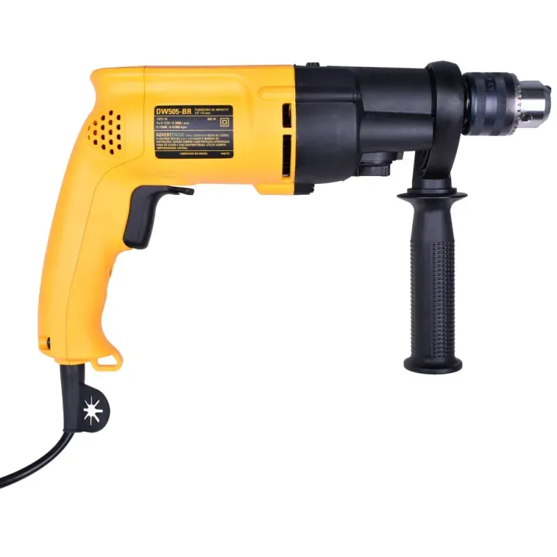 Furadeira De Impacto 1/2" 700W 2 VVR DW505 DeWalt - 220 Volts