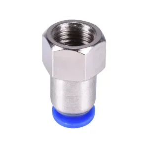 CONEXÃO PNEUMÁTICA RETA RÁPIDA FEMEA ROSCA 1/4 TUBO 8MM BSP PCF08G02 CONECFIT