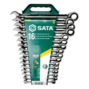Jogo Chaves Combinadas Com Catraca 8-24mm 16 Peças Belzer/Sata