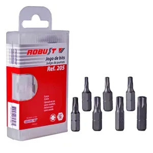 Kit de Ponta Bits Sextavadas 1/4" 061796 Robust 8 Peças