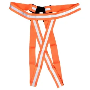 Suspensório de Sinalização em X Noturno Laranja e Preto Carbografite