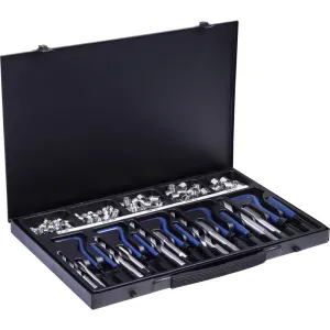 Jogo de Rosca Postiça UNC de 1/4 a 1/2" Com 125 Peças Master Rocast Perfection