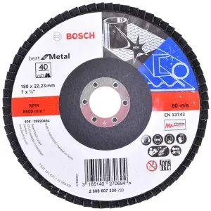 Disco Flap 180x22mm G80 Best For Metal Bosch