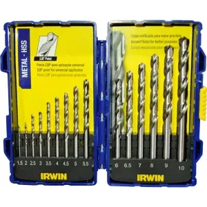 Jogo De Brocas Em Aço Rápido 1,5 A 10mm Irwin - 15 Peças
