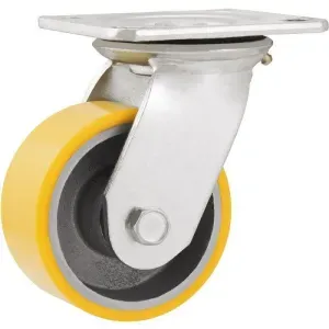 Rodízio Giratório 5" Ferro Fundido + Poliuretano Capacidade de Carga 220Kg Vonder