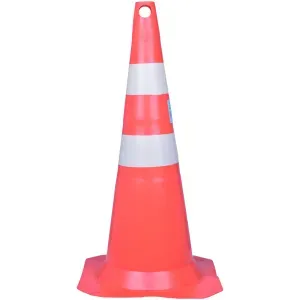 Cone para Sinalização em PVC 75cm Laranja e Branco Worker