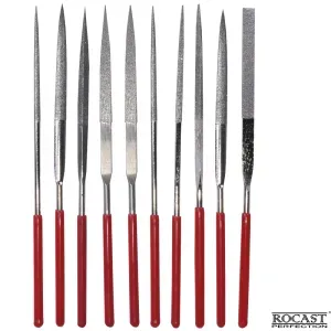 Jogo Lima Agulha Diamantada 140mm 81,0001 Rocast - 10 Peças