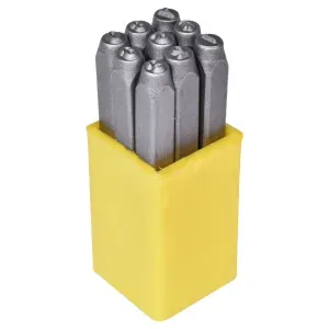 Jogo De Punção Aço Numérico 4mm Rocast 60,0005 - 9 Peças
