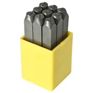 Jogo De Punção Aço Numérico 12,5mm Rocast 60,0010 - 9 Peças
