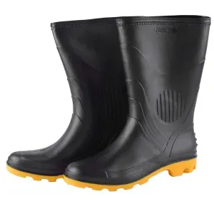 Bota de PVC Preta Com Amarela Nº36 340 Pega Forte - Grendene