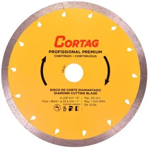 Disco Diamantado Profissional Premium 200mm x 25,4mm Cortag