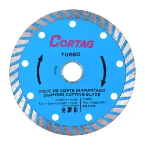 Disco Diamantado Turbo 110mmX20mm Cortag