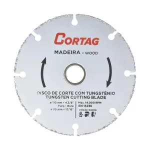 Disco de Corte com Tungstênio 110MMX20MM Cortag