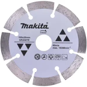 Disco De Corte Diamantado 105Mm Uso Úmido D-44351 Makita