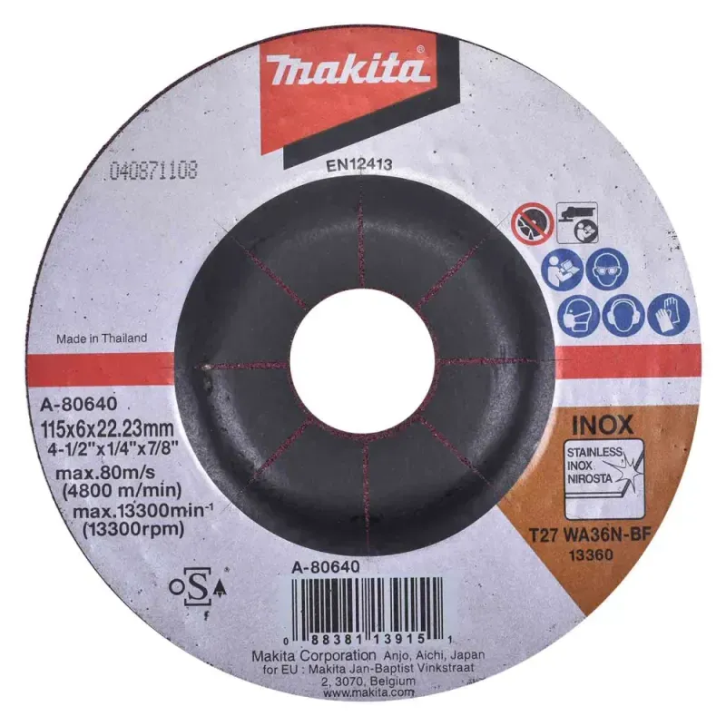 Esmerilhadeira Ang 720W Maleta e Discos GA4534KX Makita-127V