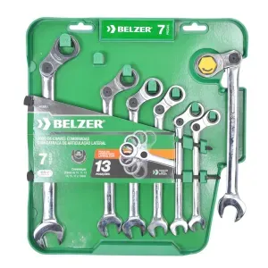 Jogo de Chaves Combinadas Com Catraca 7 Peças 14636BJ Belzer
