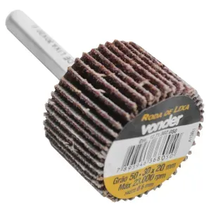 Roda de Lixa 30X20mm Com Haste Grão 50 Vonder