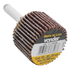 Roda de Lixa 30X20mm Com Haste Grão 60 Vonder