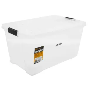 Caixa Plástica Transparente Tipo Baú Cbv 028 Vonder