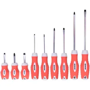 Jogo Chave Fenda e Phillips 09Pcs Emborrachada 511309 Worker