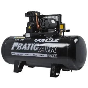 Compressor Ar 20 Pés 200L Pratic Air CSL 220/380V Schulz