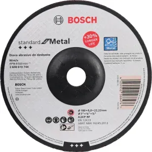 Disco de Desbaste Standard Metal 7" 1/4" 8500rpm G24 Bosch