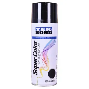 Tinta Spray Alta Temperatura Preto 350ml Tekbond