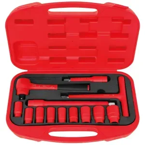 Maleta com soquetes e acessórios isolados IEC 60900 1/2" 13 peças Tramontina 44335213