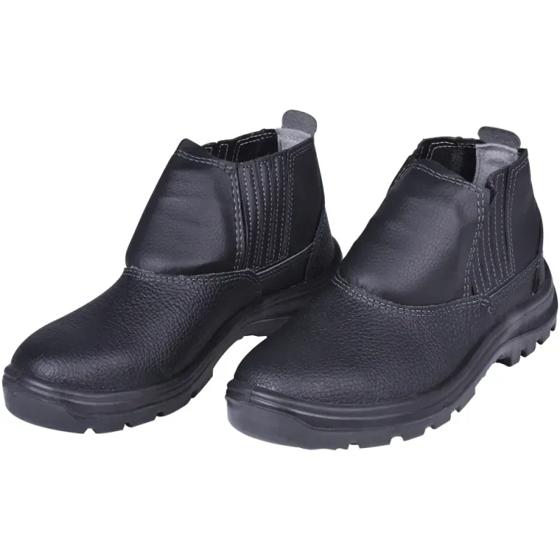 Botina em Couro Preta Vulca Flex 10VB48 Marluvas