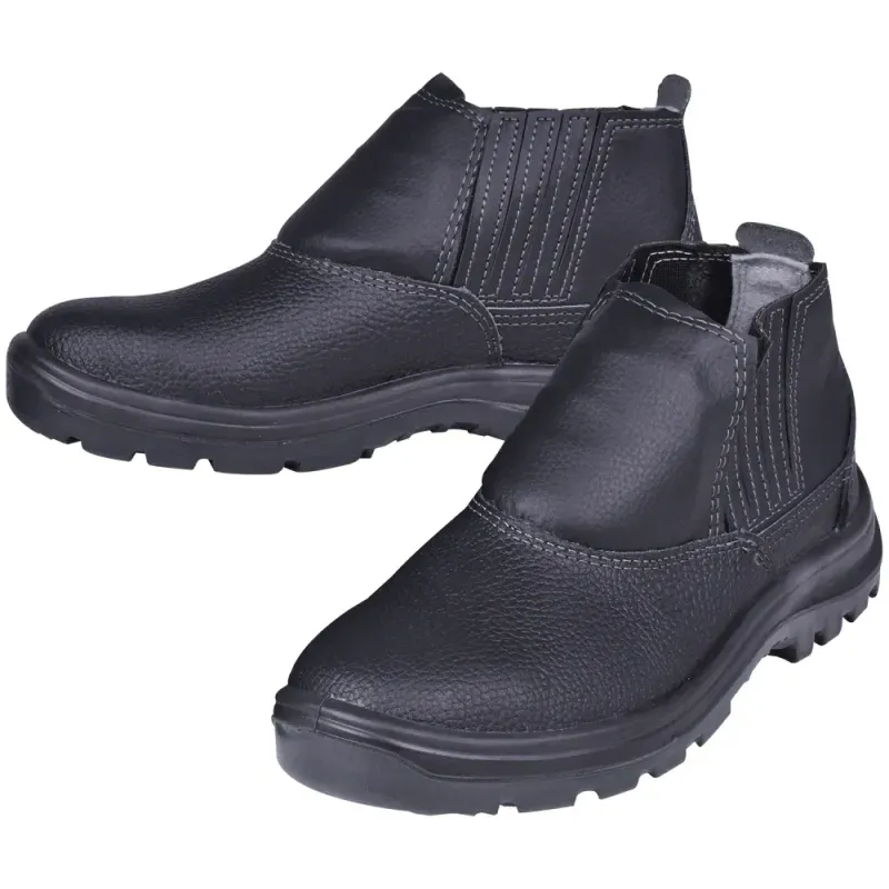 Botina em Couro Preta Vulca Flex 10VB48 Marluvas