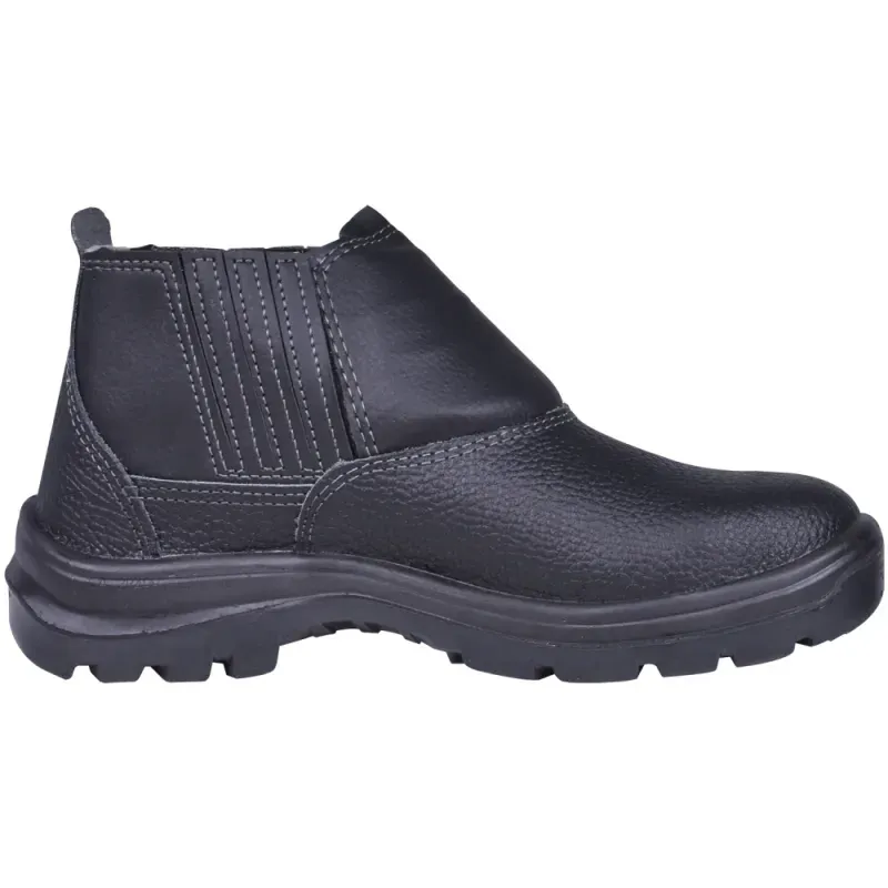 Botina em Couro Preta Vulca Flex 10VB48 Marluvas