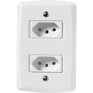 Tomada Dupla Branco Lux2 4x2 20A 250V Tramontina