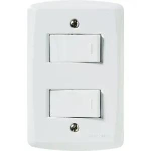 Conjunto 4x2 Lux2 Branco 2 Interruptores 10 a 250V Tramontina