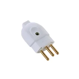 Plugue Macho 2P+T 20A 250V Branco Tramontina