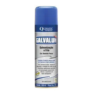 Galvanização a Frio Aluminizada em Spray Galvalum 300ml Quimatic