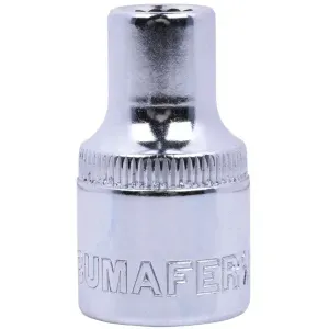 Soquete Estriado 8 mm Encaixe 1/2" Bumafer