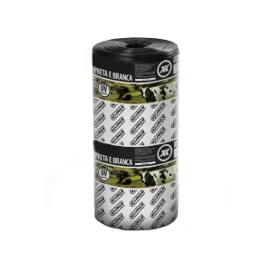 Lona Preta e Branca 6 X 50M 45KG 150 Micras Lonax