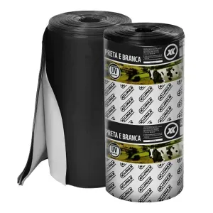 Lona Dupla-Face Preta e Branca 12x50M 90KG 150 Micras Lonax