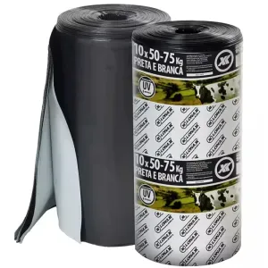 Lona Preta 10 X 50M 75KG 150 Micras Lonax