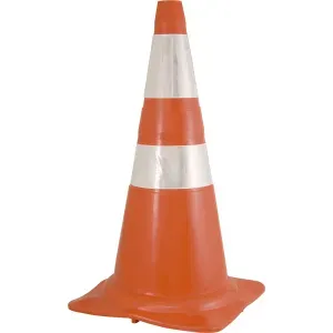 Cone 75cm Branco/Laranja Padrao Abnt Plastcor