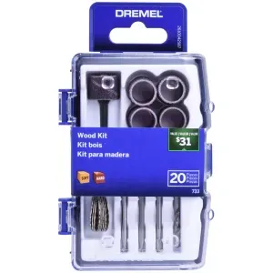 Kit Para Mini Retífica 20 Peças Para Madeira Dremel