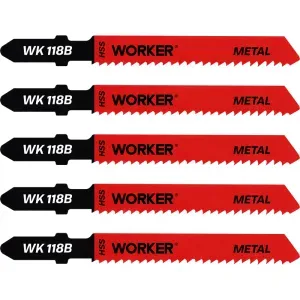 Lâmina de Serra Tico-Tico 12 Dentes 76Mm 5 Peças Worker