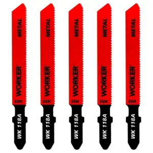 Lâmina Serra Tico-Tico 5 Peças 21 Dentes 76mm Worker
