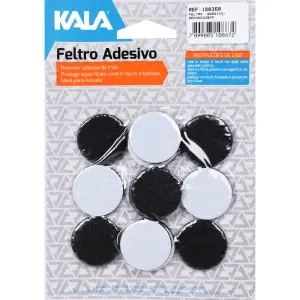 Feltro Adesivado 28mm Carpete Cartela com 12 Peças Kala