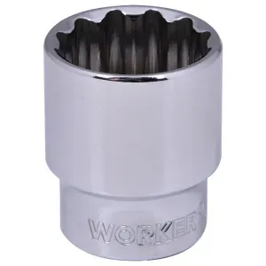 Soquete Estriado Encaixe 1/2" 27mm Worker