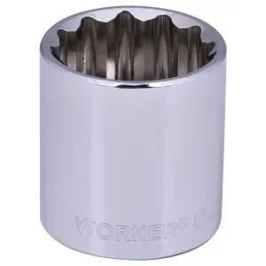 Soquete Estriado Encaixe 1/2" 30mm Worker